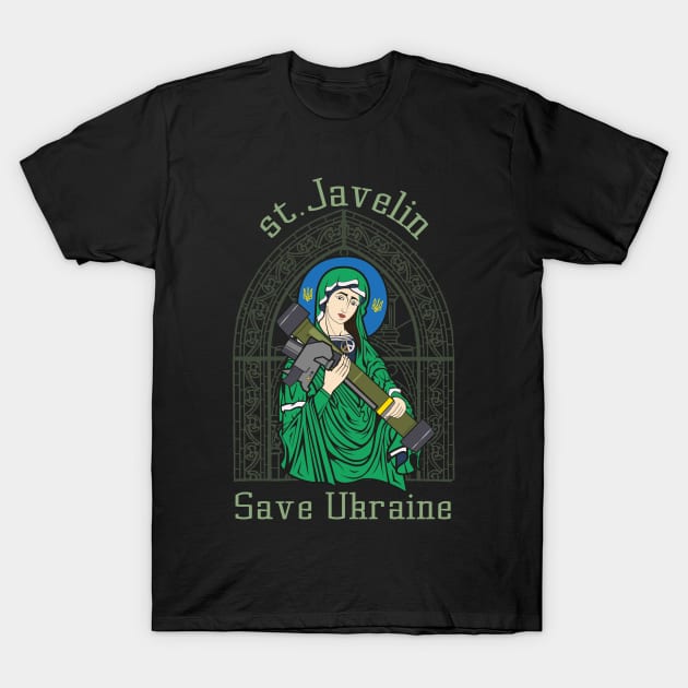 Saint Javelin protect Ukraine T-Shirt by Myartstor 